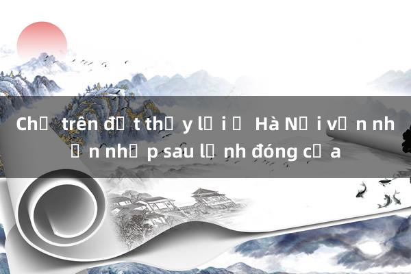 Chợ trên đất thủy lợi ở Hà Nội vẫn nhộn nhịp sau lệnh đóng cửa