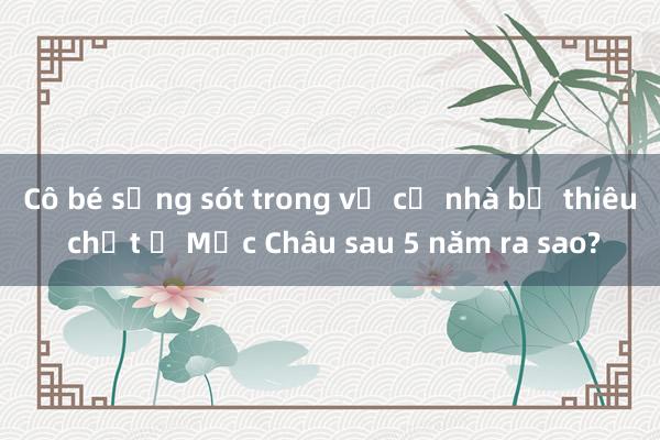 Cô bé sống sót trong vụ cả nhà bị thiêu chết ở Mộc Châu sau 5 năm ra sao?