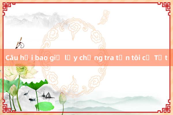 Câu hỏi bao giờ lấy chồng tra tấn tôi cả Tết