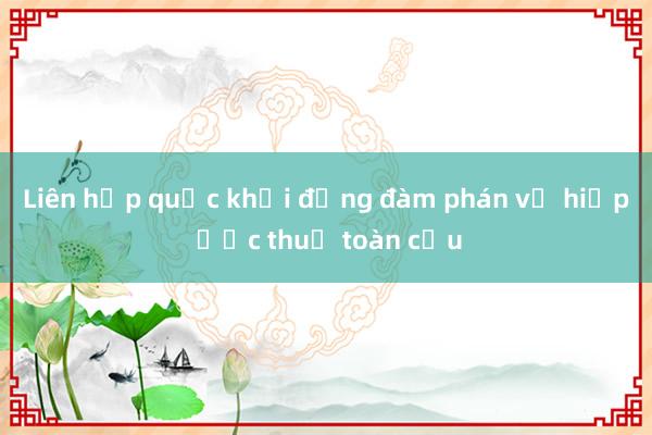 Liên hợp quốc khởi động đàm phán về hiệp ước thuế toàn cầu